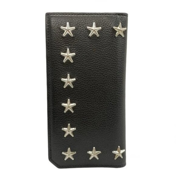 JIMMY CHOO Cooper Black Leather Long Wallet - Picture 2 of 7